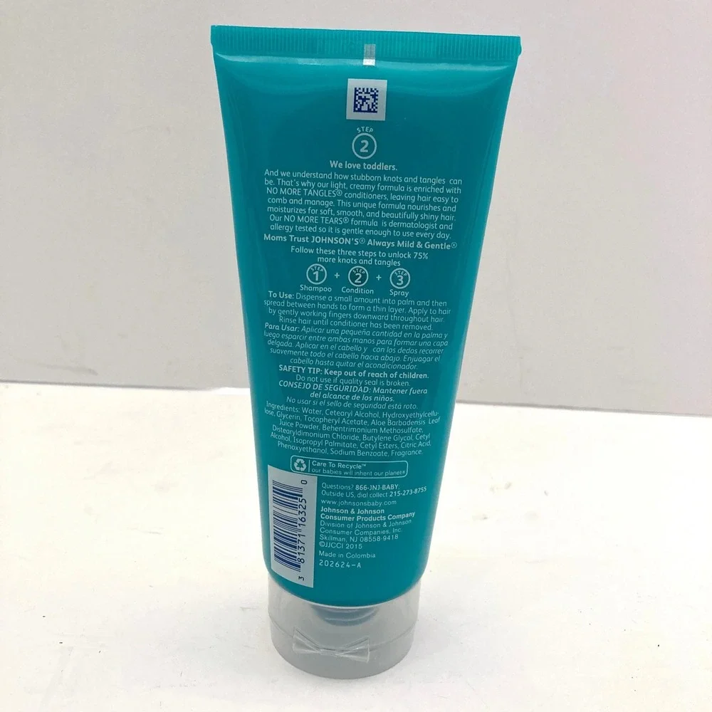 Johnson's No More Tangles 6.7 Fl Oz Rinse Out Conditioner NEW Factory‎ Sealed